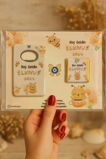Çikolatalı Açacak Magnet – Bebek Hediyesi Magnet