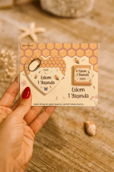 Çikolatalı Kalp Açacak Magnet | Yeni Doğan, Doğum Günü, Baby Shower Hediyesi