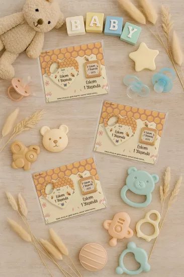 Çikolatalı Kalp Açacak Magnet | Yeni Doğan, Doğum Günü, Baby Shower Hediyesi