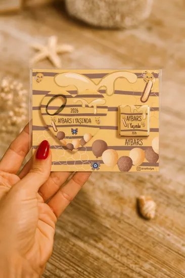 Çikolatalı Kalp Açacak Magnet | Yeni Doğan, Doğum Günü, Baby Shower Hediyesi