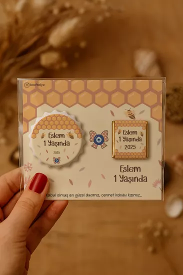 Yeni Doğan ve Baby Shower Çikolatalı Kapak Açacak Magnet Hediyelikleri