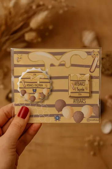 Yeni Doğan ve Baby Shower Çikolatalı Kapak Açacak Magnet Hediyelikleri