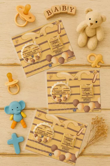 Yeni Doğan ve Baby Shower Çikolatalı Kapak Açacak Magnet Hediyelikleri