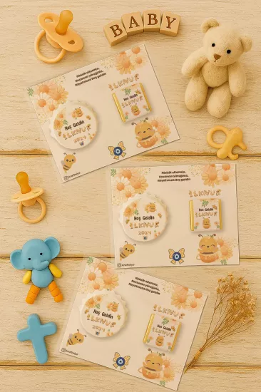 Yeni Doğan ve Baby Shower Çikolatalı Kapak Açacak Magnet Hediyelikleri