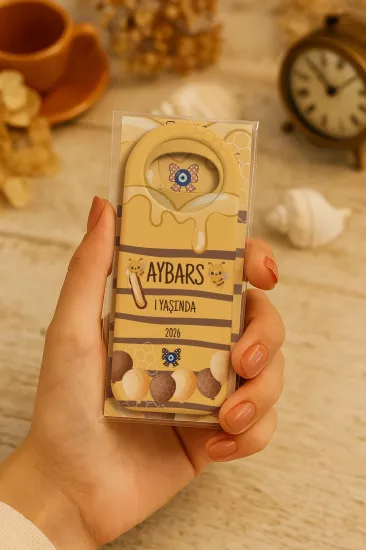 Kişiye Özel Kartlı Uzun Açacak Magnet | Bebek ve Özel Gün Hediyelikleri