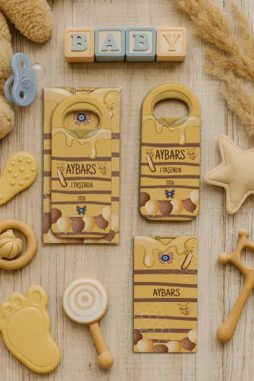 Kişiye Özel Kartlı Uzun Açacak Magnet | Bebek ve Özel Gün Hediyelikleri
