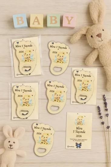 Kartlı Ayak İzi Açacak Magnet|Bebek Hediyelikleri