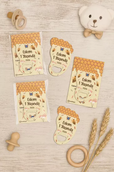 Kartlı Ayak İzi Açacak Magnet|Bebek Hediyelikleri