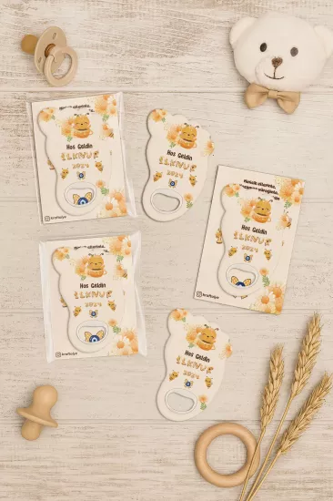 Kartlı Ayak İzi Açacak Magnet|Bebek Hediyelikleri