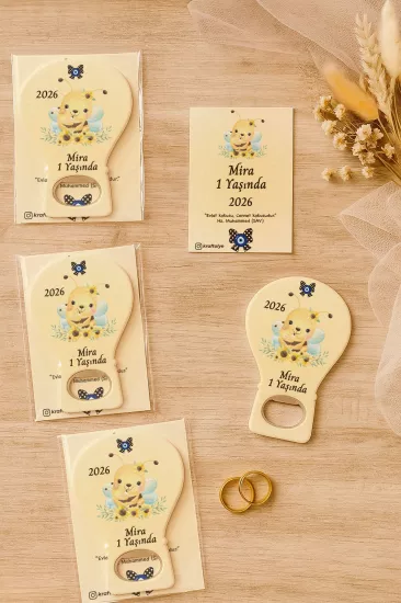 Jelatin Kartlı Bebek Hediyesi Balon Açacak Magnet | Baby Shower – Doğum Günü – Diş Buğdayı