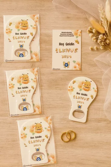 Jelatin Kartlı Bebek Hediyesi Balon Açacak Magnet | Baby Shower – Doğum Günü – Diş Buğdayı