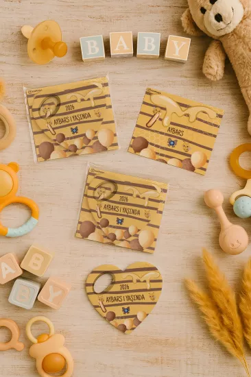 Kartlı Kalp Açacak Magnet | Bebek & Özel Gün Hediyesi