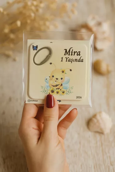 Doğum Günü & Baby Shower Dikdörtgen Açacak Magnet