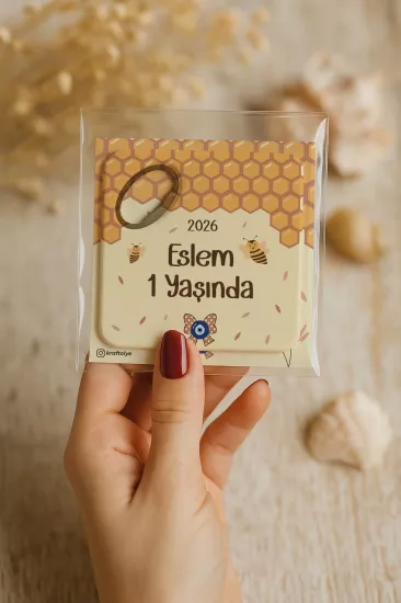 Doğum Günü & Baby Shower Dikdörtgen Açacak Magnet