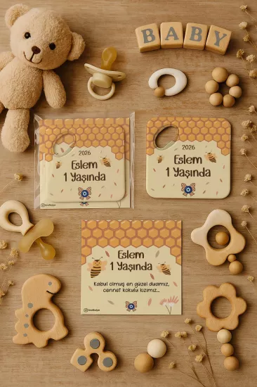 Doğum Günü & Baby Shower Dikdörtgen Açacak Magnet