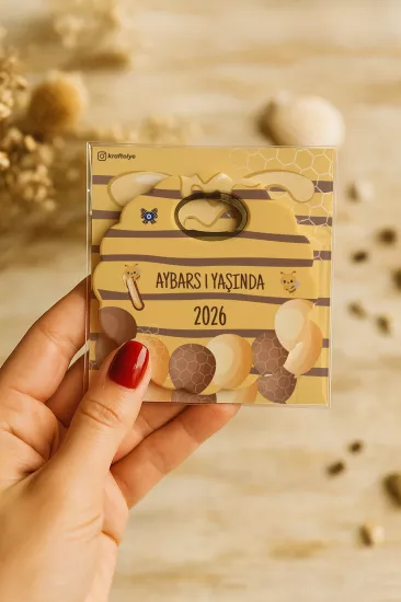 Kartlı Papatya Bardak Altlığı Açacak Magnet