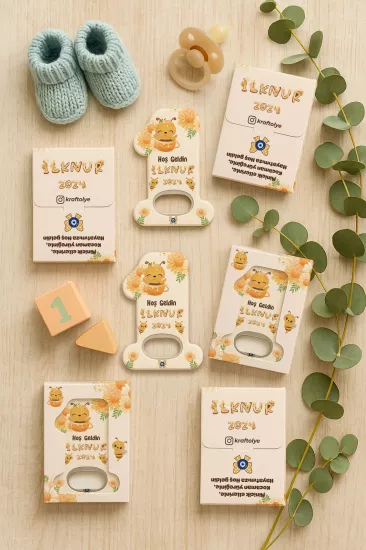 Kutulu 1 Yaş Açacak Magnet | Bebek, Doğum Günü & Baby Shower Hediyesi