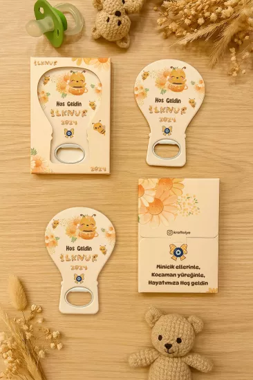 Kutulu Balon Açacak Magnet – Yeni Doğan, Baby Shower, Doğum Günü, Diş Buğdayı Hediyesi