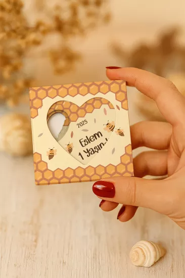 Yeni Doğan, Baby Shower ve Doğum Günü Kutulu Kalp Açacak Magnet