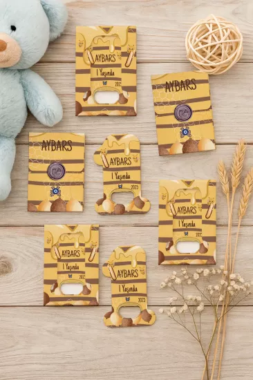 Mühürlü Kutulu 1 Yaş Açacak Magnet | Kişiye Özel Bebek Hediyesi