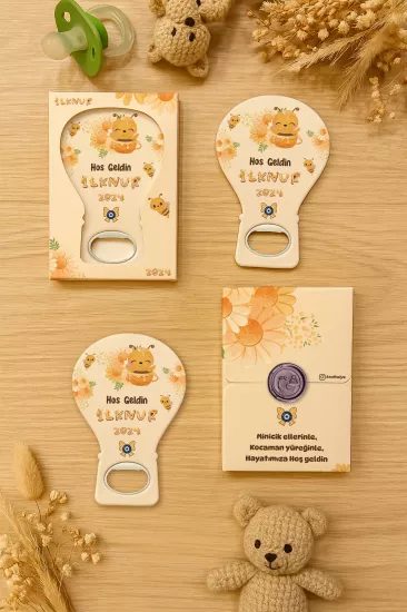 Mühürlü Kutulu Balon Açacak Magnet – Yeni Doğan, Doğum Günü, Baby Shower, Diş Buğdayı Hediyesi