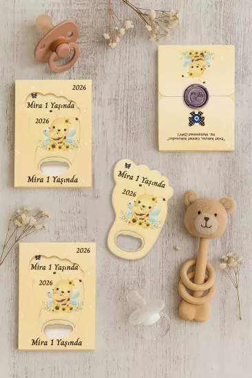 Mühürlü Ayak İzi Magnet | Bebek Hediyelikleri