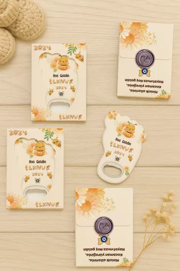 Mühürlü Ayak İzi Magnet | Bebek Hediyelikleri