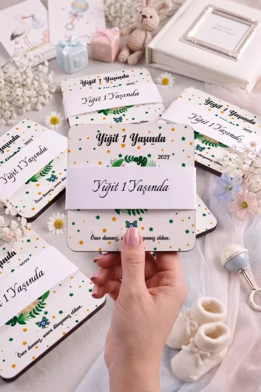 Bebek & Doğum Günü Ahşap Bardak Altlıkları