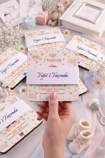Bebek & Doğum Günü Ahşap Bardak Altlıkları