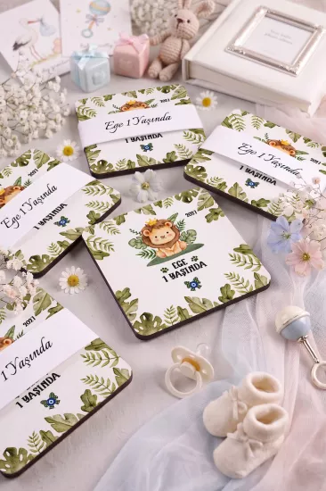 Bebek & Doğum Günü Ahşap Bardak Altlıkları