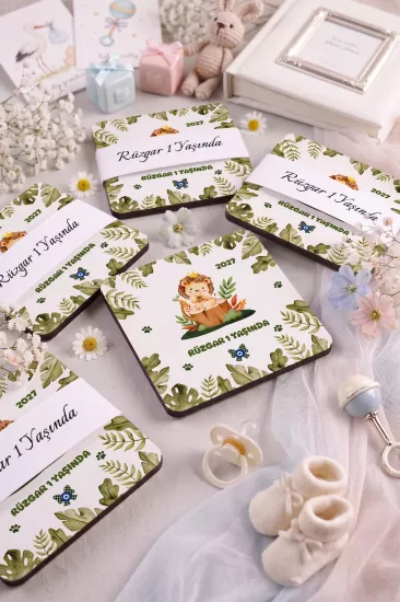 Bebek & Doğum Günü Ahşap Bardak Altlıkları