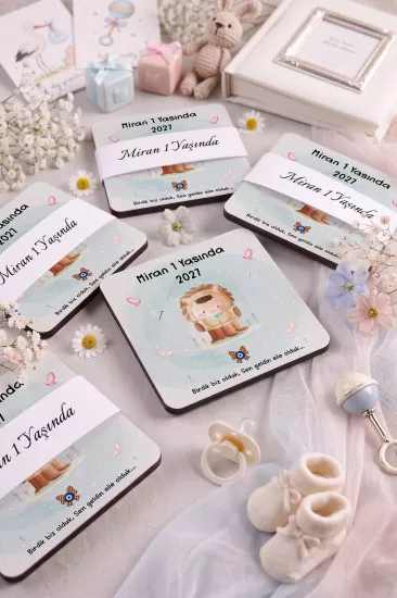 Bebek & Doğum Günü Ahşap Bardak Altlıkları