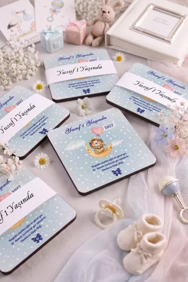 Bebek & Doğum Günü Ahşap Bardak Altlıkları