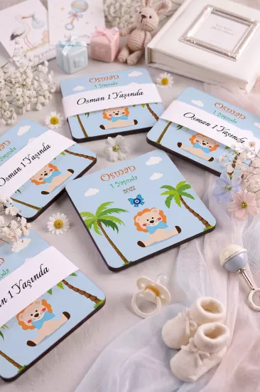 Bebek & Doğum Günü Ahşap Bardak Altlıkları