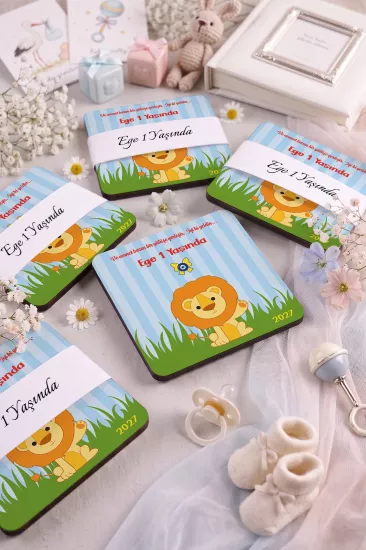 Bebek & Doğum Günü Ahşap Bardak Altlıkları