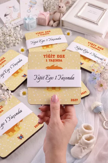 Bebek & Doğum Günü Ahşap Bardak Altlıkları