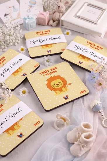 Bebek & Doğum Günü Ahşap Bardak Altlıkları