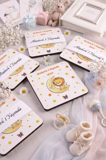 Bebek & Doğum Günü Ahşap Bardak Altlıkları
