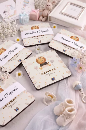 Bebek & Doğum Günü Ahşap Bardak Altlıkları