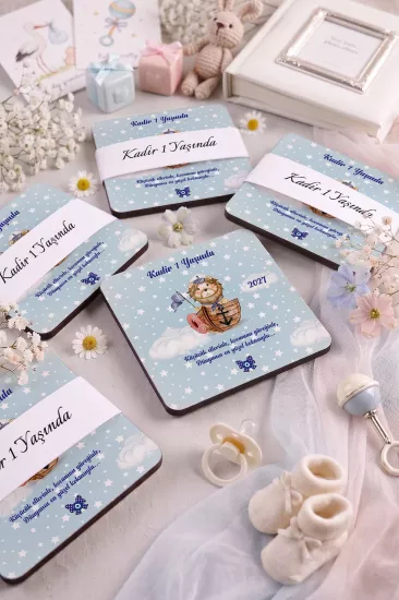Bebek & Doğum Günü Ahşap Bardak Altlıkları
