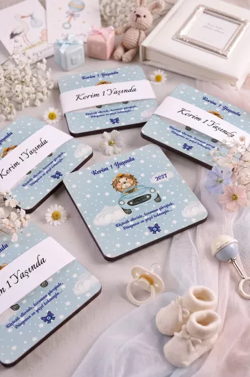 Bebek & Doğum Günü Ahşap Bardak Altlıkları