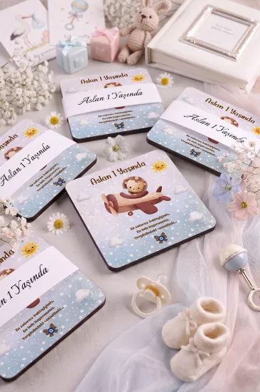 Bebek & Doğum Günü Ahşap Bardak Altlıkları