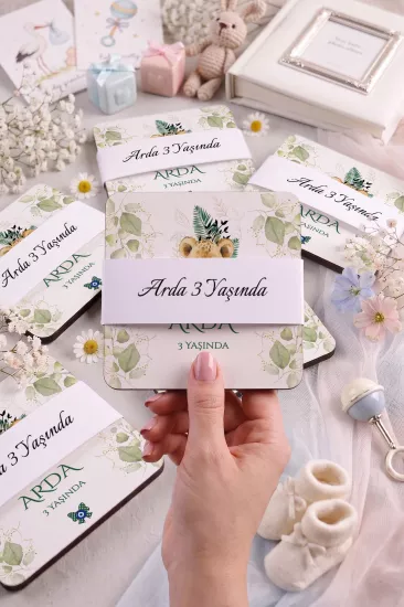 Bebek & Doğum Günü Ahşap Bardak Altlıkları