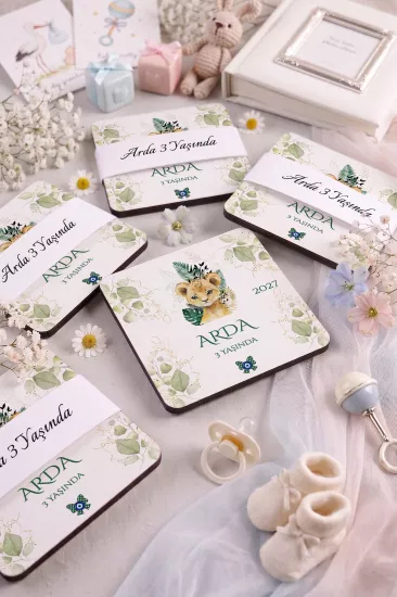 Bebek & Doğum Günü Ahşap Bardak Altlıkları