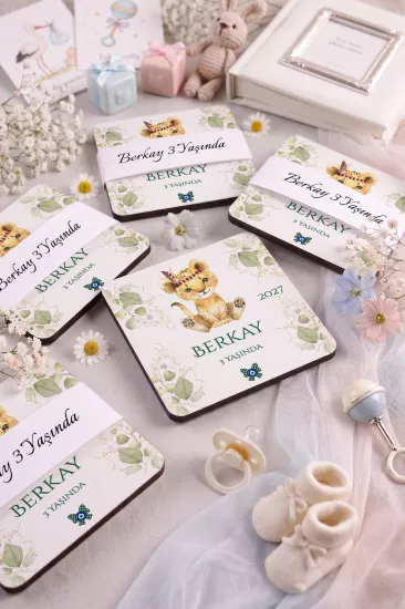 Bebek & Doğum Günü Ahşap Bardak Altlıkları