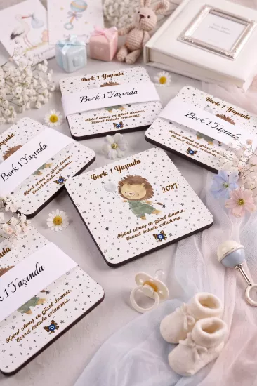 Bebek & Doğum Günü Ahşap Bardak Altlıkları