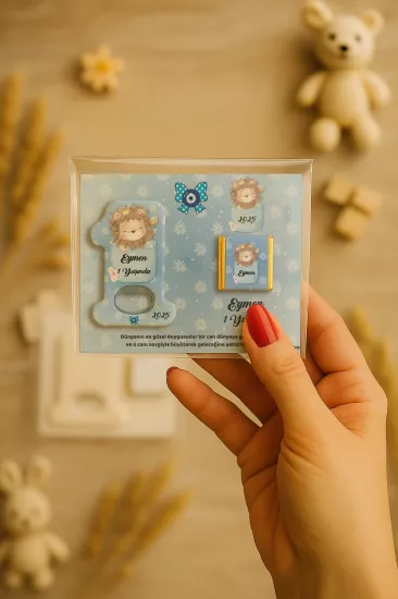 1 Yaş Açacak Magnet ve Madlen Çikolata | Bebek Hediyesi