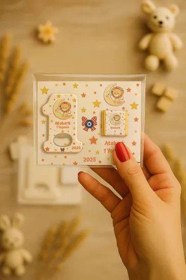 1 Yaş Açacak Magnet ve Madlen Çikolata | Bebek Hediyesi