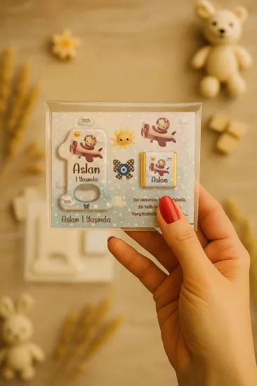 1 Yaş Açacak Magnet ve Madlen Çikolata | Bebek Hediyesi