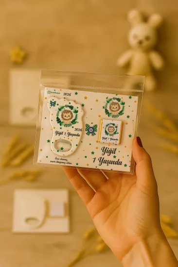 Yeni Doğan Bebek, Doğum Günü, Baby Shower, Diş Buğdayı Hediyesi Çikolatalı Ayak İzi Açacak Magnet